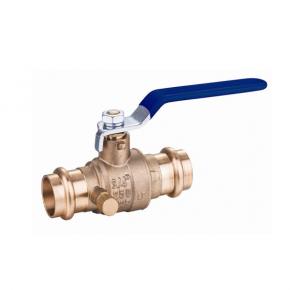 Brass Alloy Lead-Free Press Full Port Ball Valve with Drain