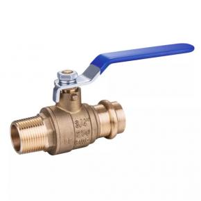 Press x MIP Brass Adapter Ball Valve